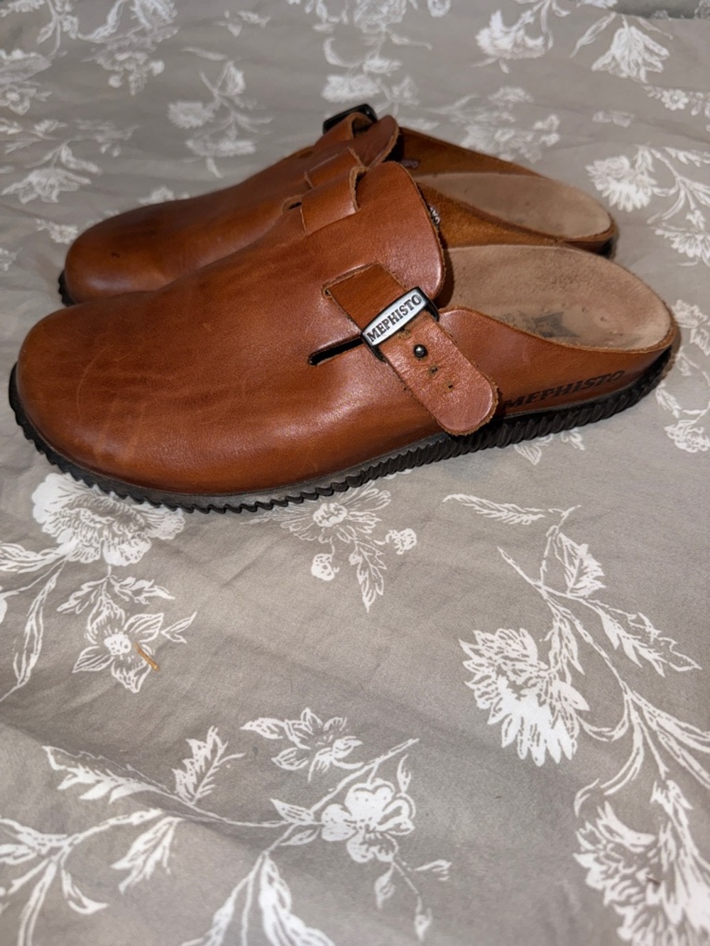 Mephisto Genuine Leather Clog Shoes